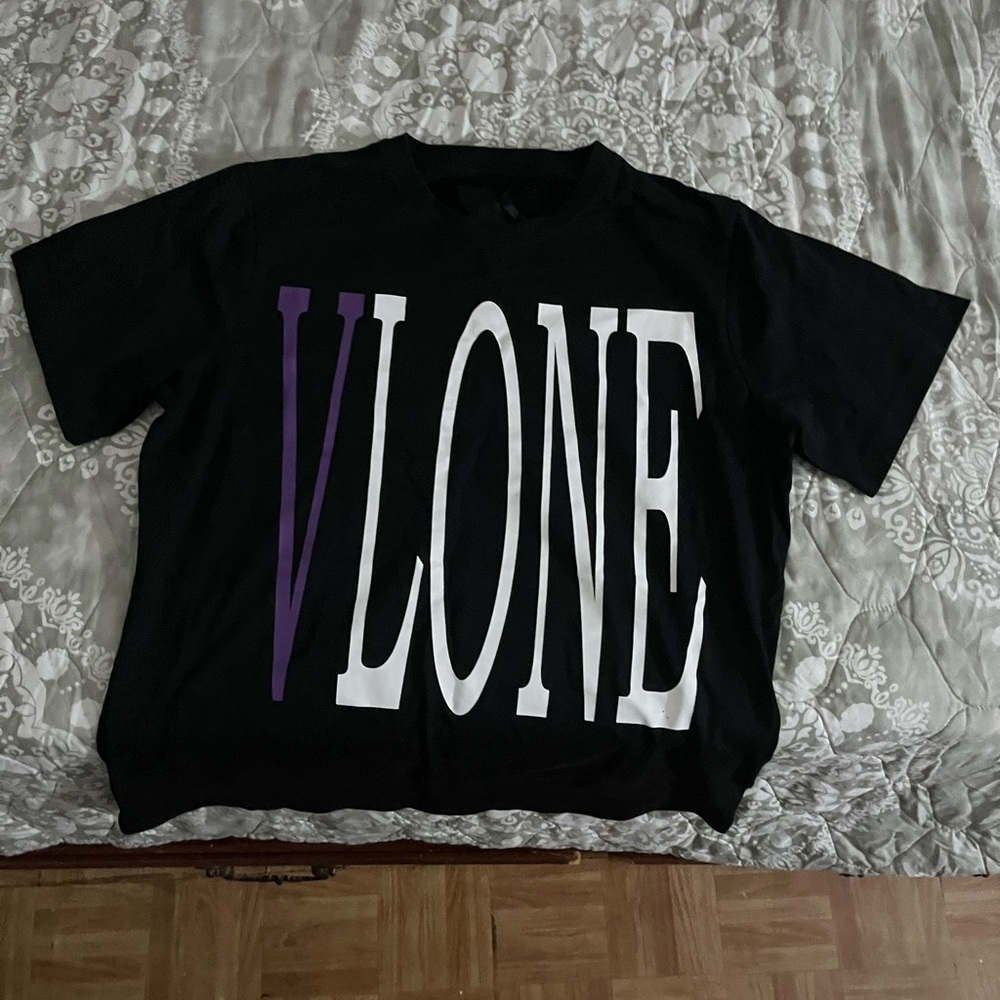 Vlone Staple T-Shirt 'Black/Purple Size M